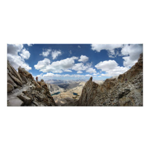Impression Photo Le sentier du mont Whitney au-dessus des lacs Hitc