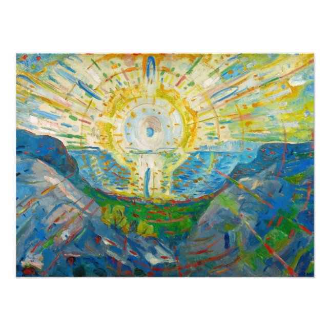 Impression Photo Le soleil par Edvard Munch (Devant)
