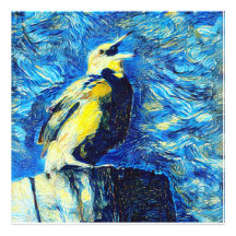 Le style VanGogh aux oiseaux solitaires