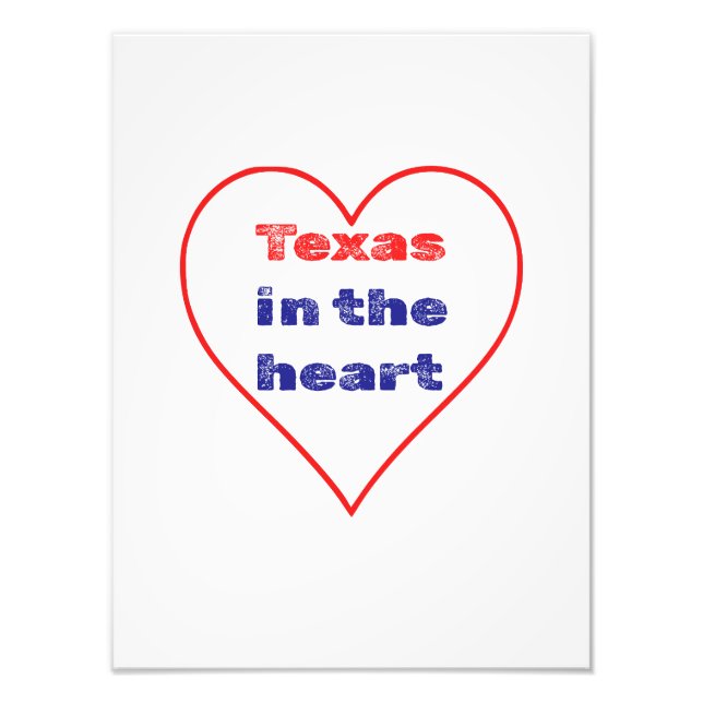 Impression Photo Le Texas Au Coeur (Devant)