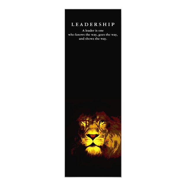 Impression Photo Leadership Motivationnel Lion (Devant)