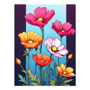Impression Photo L'éclat floral vibrant : un kaléidoscope des coule