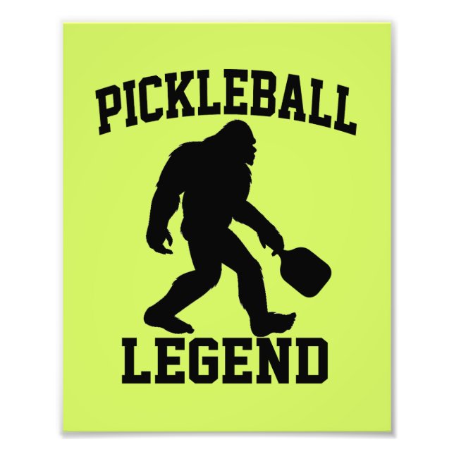 Impression Photo Légende de Pickleball Drôle Bigfoot  (Devant)