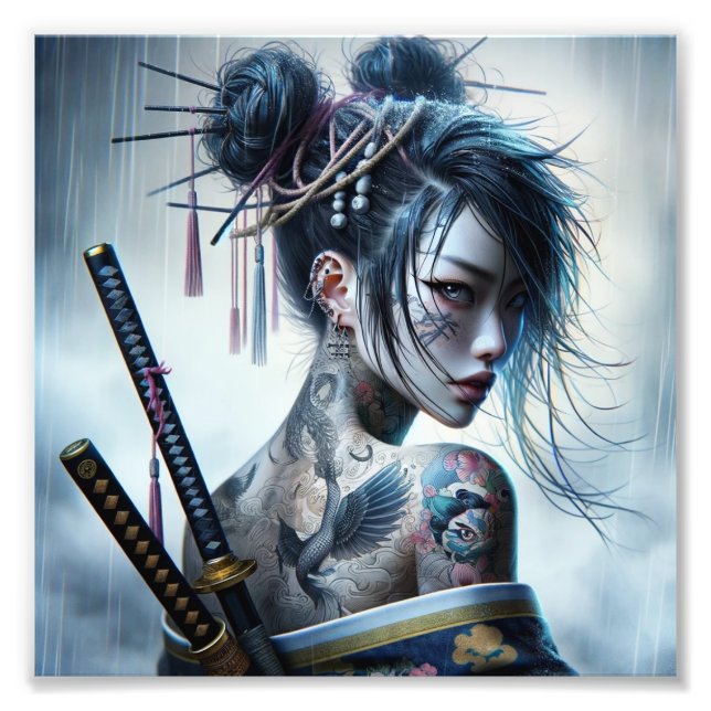 Impression Photo L'élégance du guerrier - Une danse de l'ombre et d (Devant)