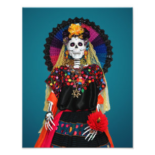 Impression Photo L'élégante Catrina dans l'attrait traditionnel mex