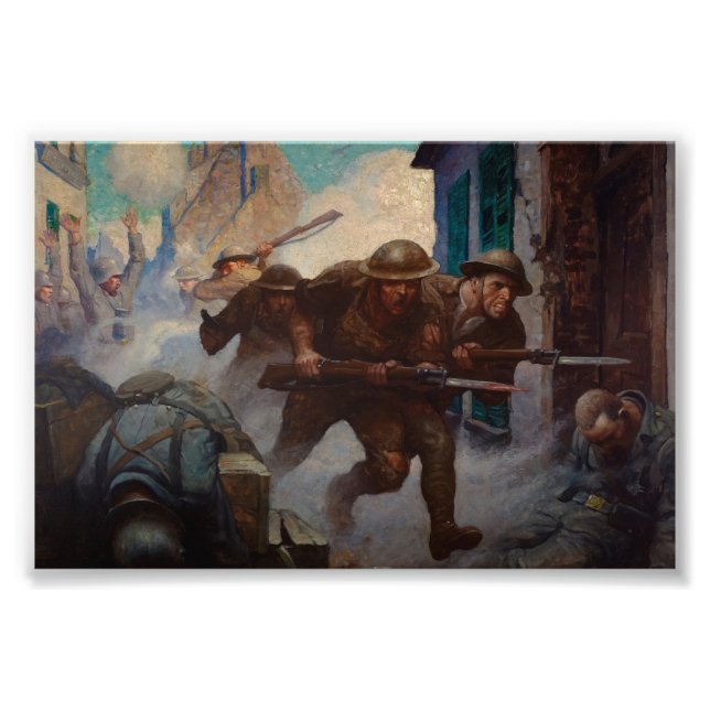 Impression Photo Les Américains à Château-Thierry par N. C. Wyeth (Devant)