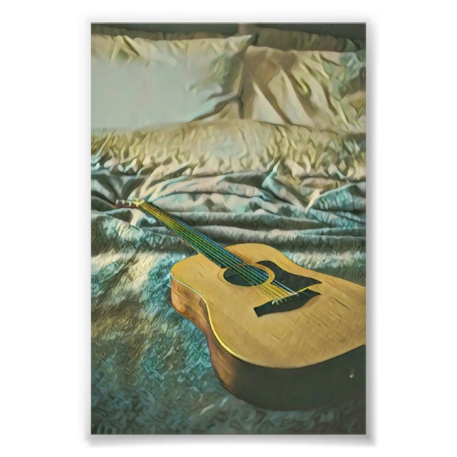 Impression Photo Les amoureux de guitare cadeaux (Devant)