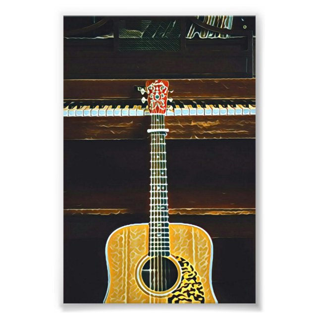 Impression Photo Les amoureux de guitare cadeaux (Devant)