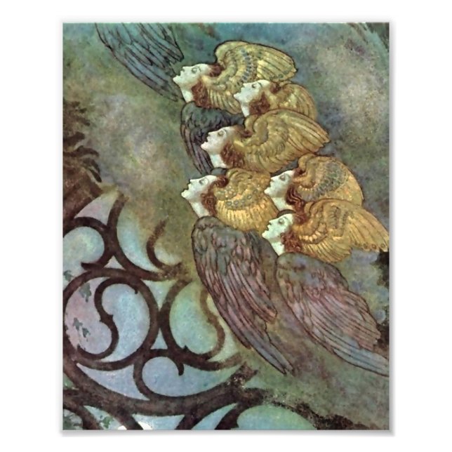 Impression Photo « Les Anges » d'Edmund Dulac (Devant)