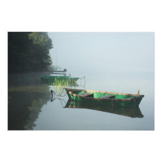 Impression Photo Les bateaux sur l'eau calme du lac
