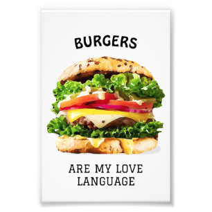 Impression Photo Les burgers sont mon langage de l'amour