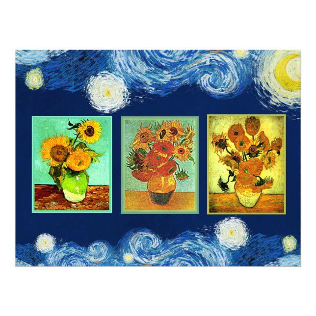 Impression Photo Les célèbres tournesols de Van Gogh (Devant)