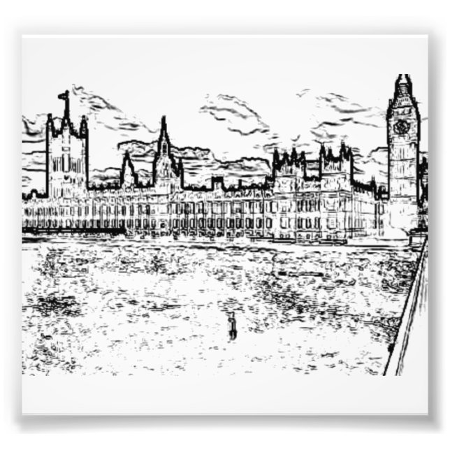 Impression Photo Les Chambres du Parlement, Westminster, Londres (Devant)