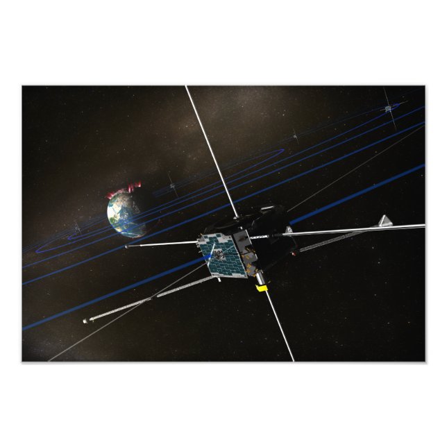 Impression Photo Les cinq engins spatiaux THEMIS en orbite (Devant)