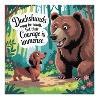 Impression Photo Les Dachshunds peuvent être petits