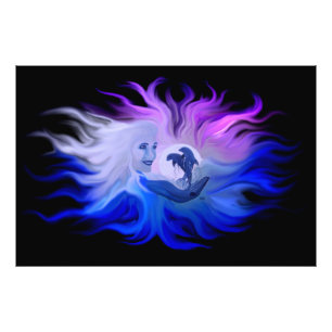 Impression Photo Les dauphins de la lune