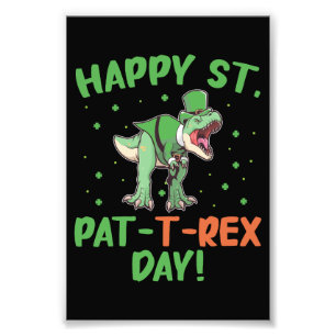 Impression Photo Les enfants heureux St Pat Trex Day Dino St Patric