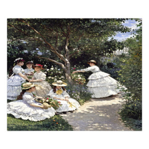 Impression Photo Les femmes dans le jardin - Portrait de l'élégance