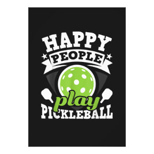 Impression Photo Les gens heureux jouent au Pickleball - Joueur de