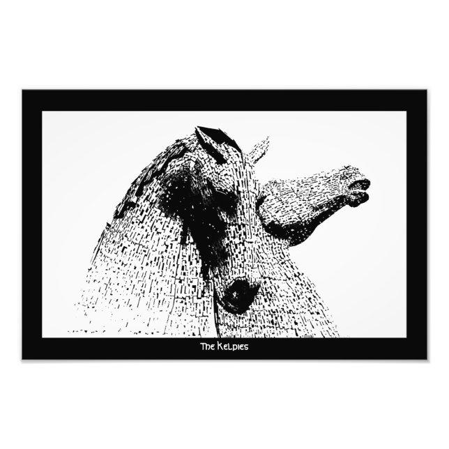 Impression Photo Les kelpies en silhouette, Falkirk, Ecosse (Devant)