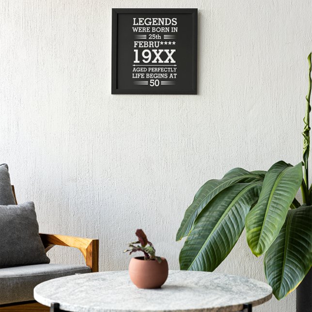 Impression Photo Les légendes personnalisées sont nées à la date Mo (Créateur téléchargé)