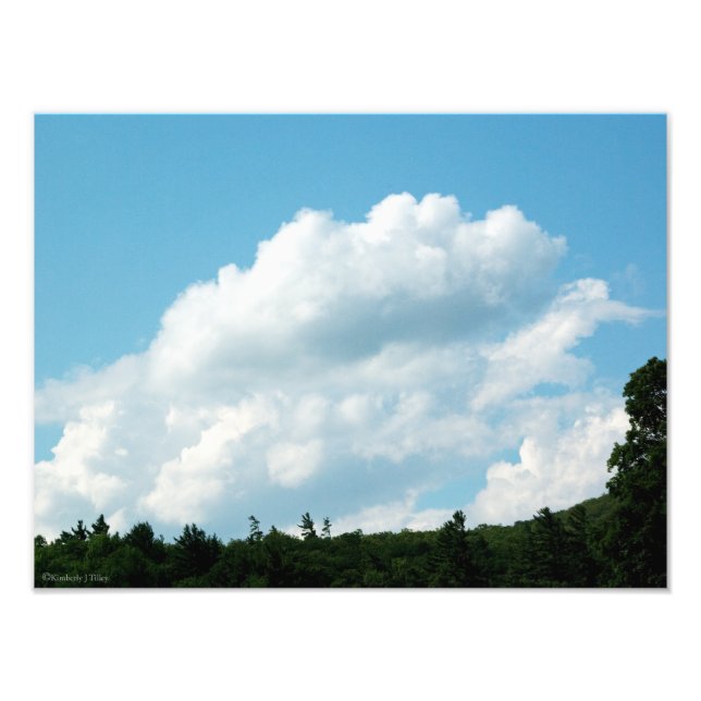 Impression Photo Les nuages rencontrent les arbres (Devant)