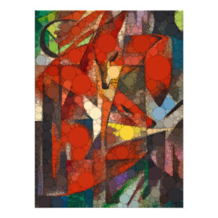 Impression Photo Les renards, points d'infini par Franz Marc