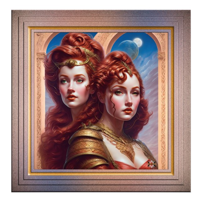 Impression Photo Les soeurs Red AI Concept Art de Xzendor7 (Devant)