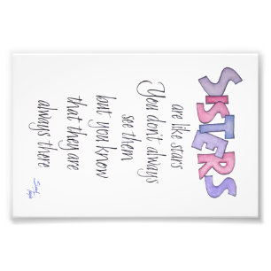 Impression Photo Les soeurs sont comme des étoiles