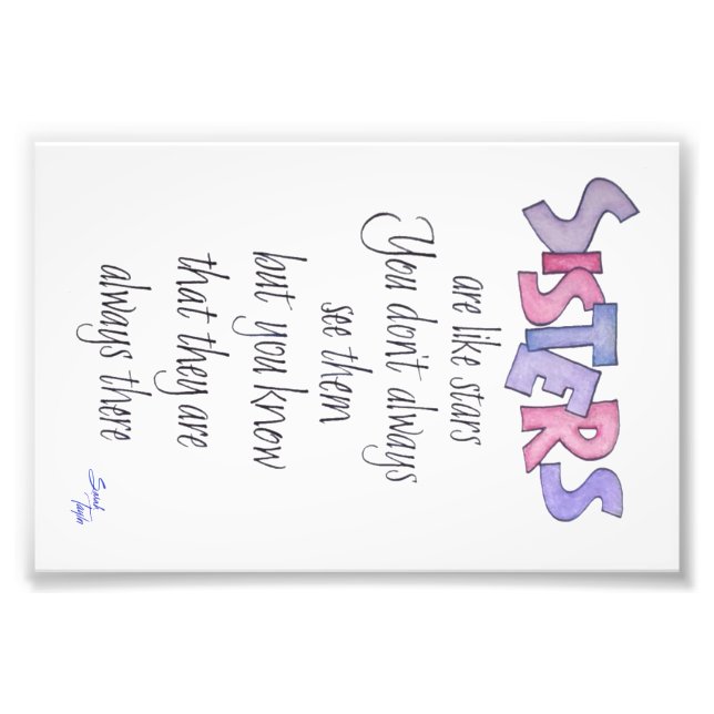 Impression Photo Les soeurs sont comme les étoiles (Devant)