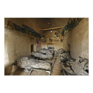 Impression Photo Les soldats des USA dorment dans une maison
