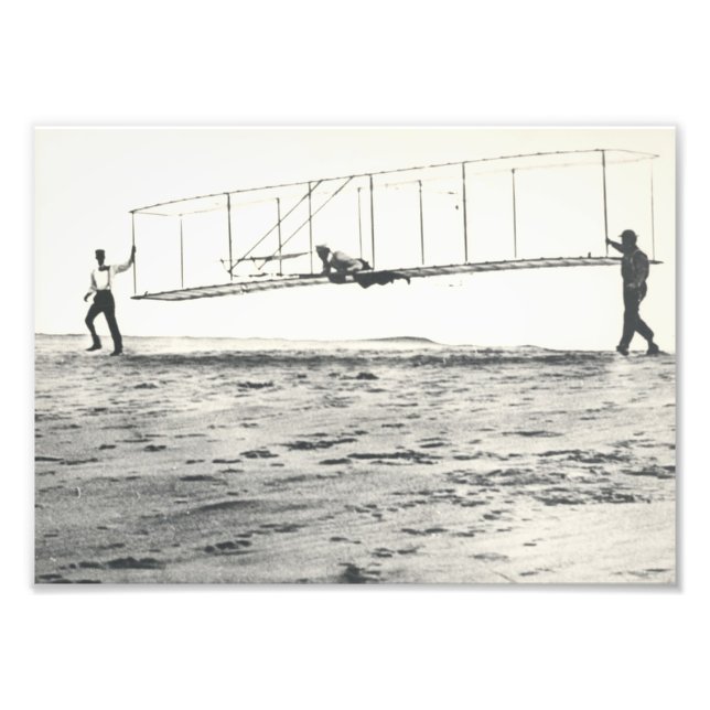 Impression Photo Les tests de planeur de Wright Brothers (Devant)