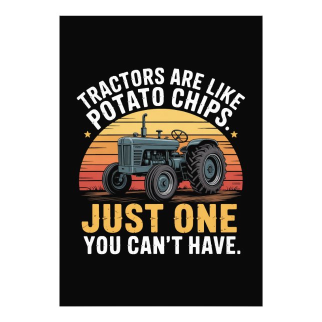 Impression Photo Les tracteurs sont comme des chips (Devant)