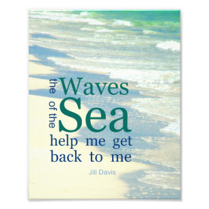 Impression Photo Les vagues de la citation littéraire de mer