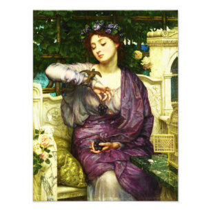 Impression Photo Lesbie et son moineau par Sir Edward John Poynter