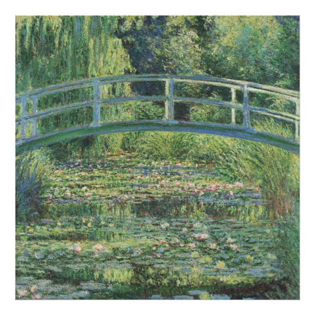 Impression Photo L'étang À Eau, Peinture À L'Huile Paysagère, Monet (Devant)