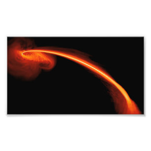 Impression Photo L'étoile tombe dans un trou noir de l'espace de l