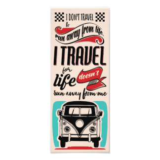 Impression Photo Lettering Kombi Travel