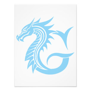 Impression Photo Lettre G de style dragon, alphabet du dragon, mono