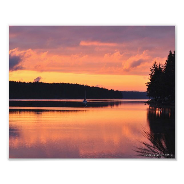 Impression Photo Lever de soleil 8X10 sur le son (Devant)