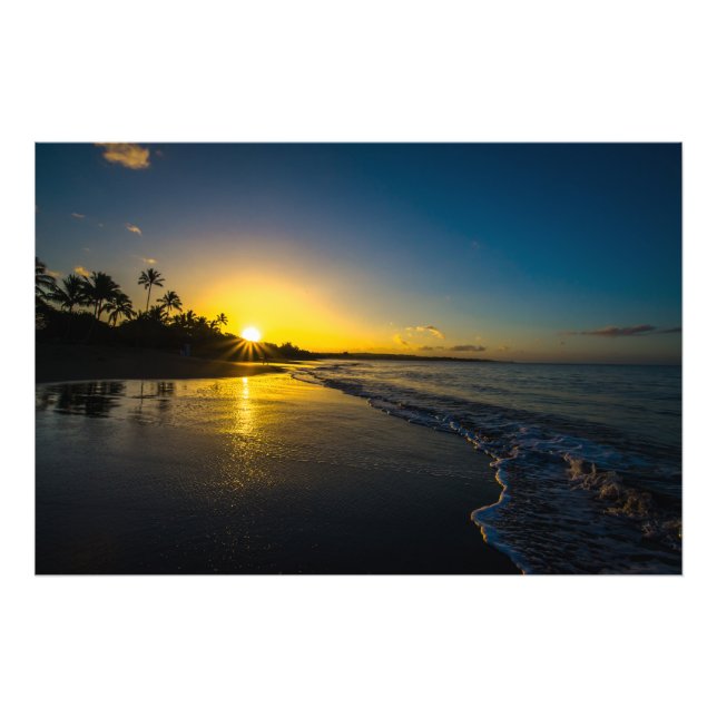 Impression Photo Lever de soleil à Hawaï (Devant)