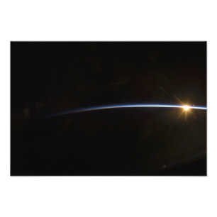 Impression Photo Lever de soleil comme vu dans l'espace