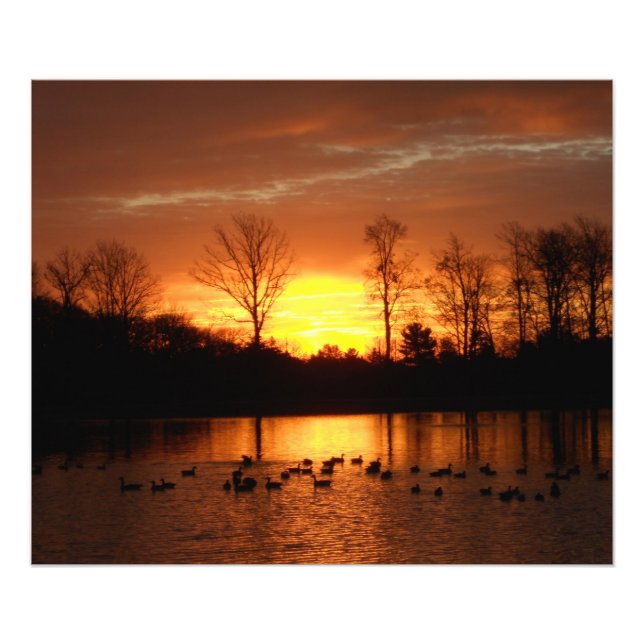 Impression Photo lever de soleil d'automne (Devant)