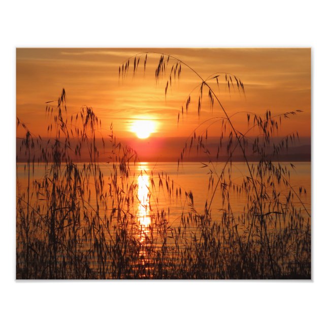 Impression Photo Lever de soleil sur la baie (Devant)