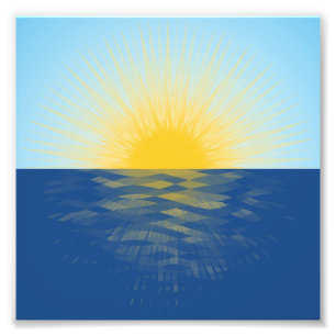 Impression Photo Lever de soleil sur l'océan Nouveaux débuts