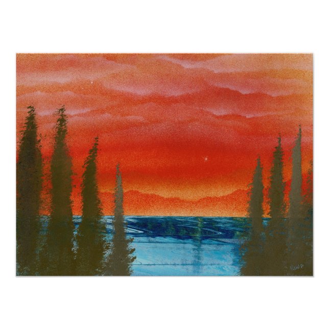 Impression Photo Lever ou coucher de soleil (Devant)
