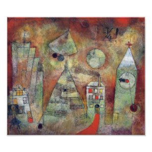 Impression Photo L'Heure fatale, 3 Quarts pour 12   Paul Klee  