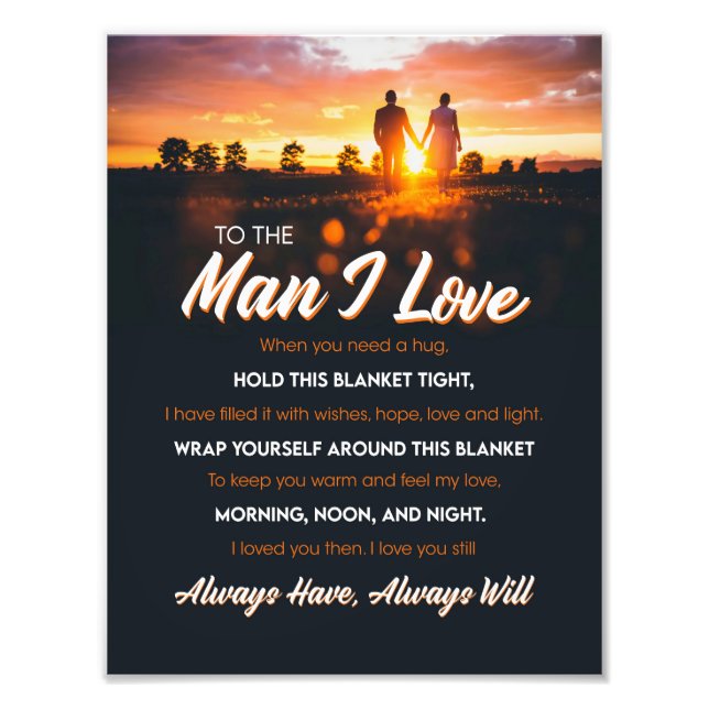 Impression Photo L'homme que j'aime | À L'Homme Que J'Aime Que Je T (Devant)