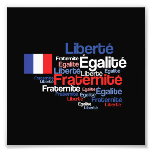 Impression Photo Liberté, Égalité, devise nationale française d