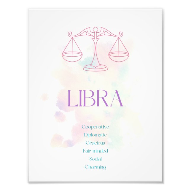 Impression Photo Libra Zodiac Art Print (Devant)